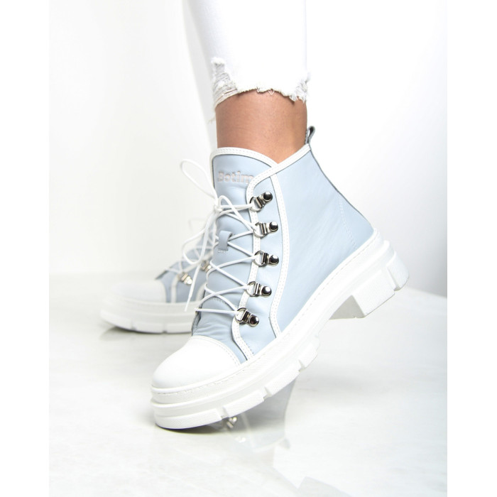 Blue summer boots grain leather BOTIMO