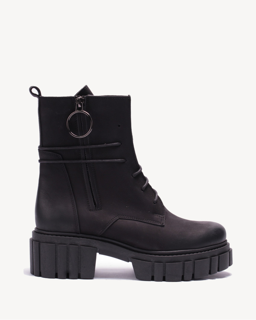 Black velour insulated boots
