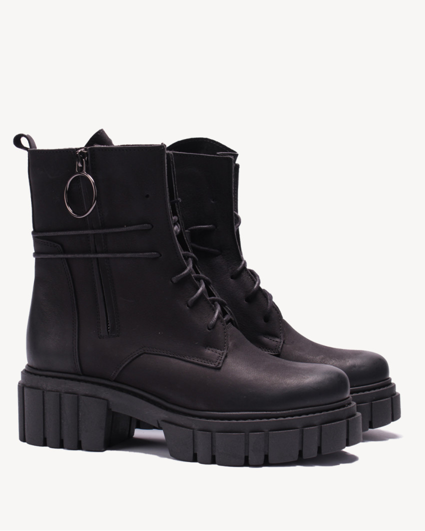 Black velour insulated boots