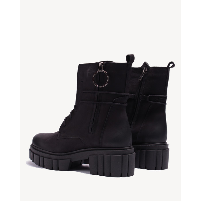 Black velour insulated boots