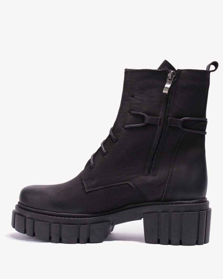 Black velour insulated boots