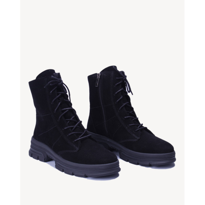 Black velour insulated boots