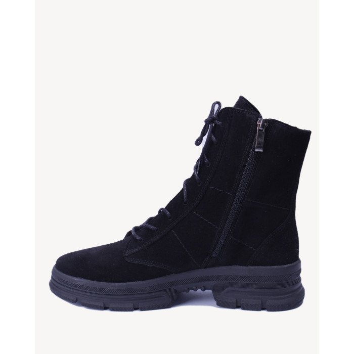 Black velour insulated boots