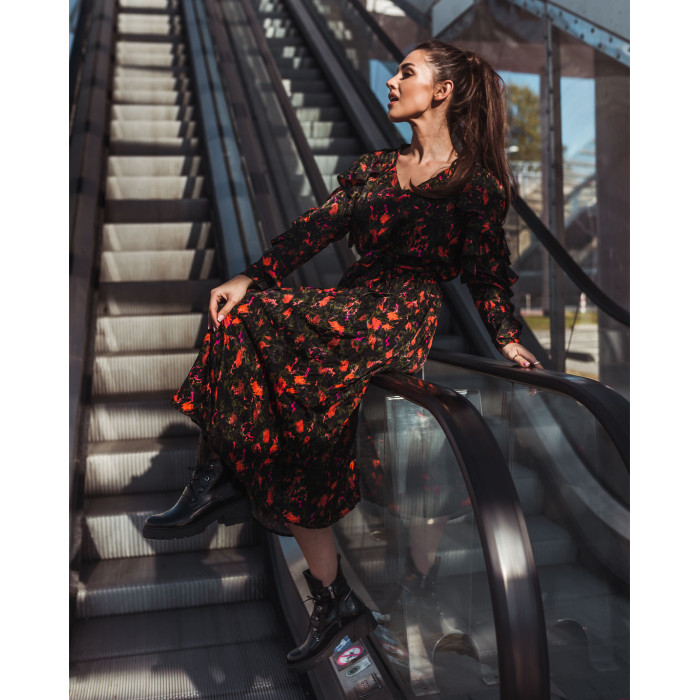 Czarne botki skóra lakierowana