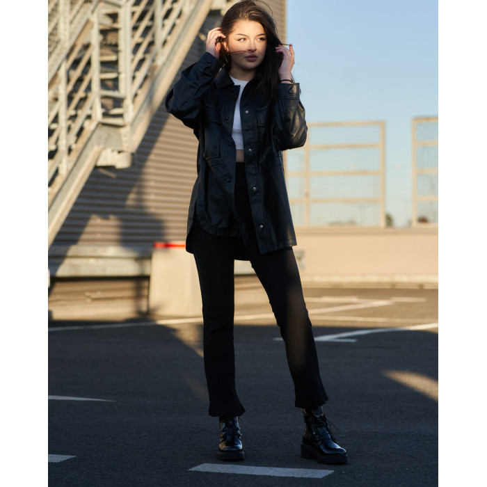 Czarne botki skóra lakierowana