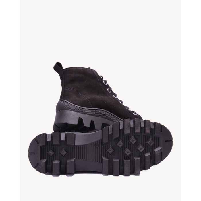 Czarne botki nubukowe