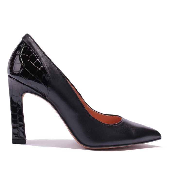 Black stilettos grain leather BOTIMO