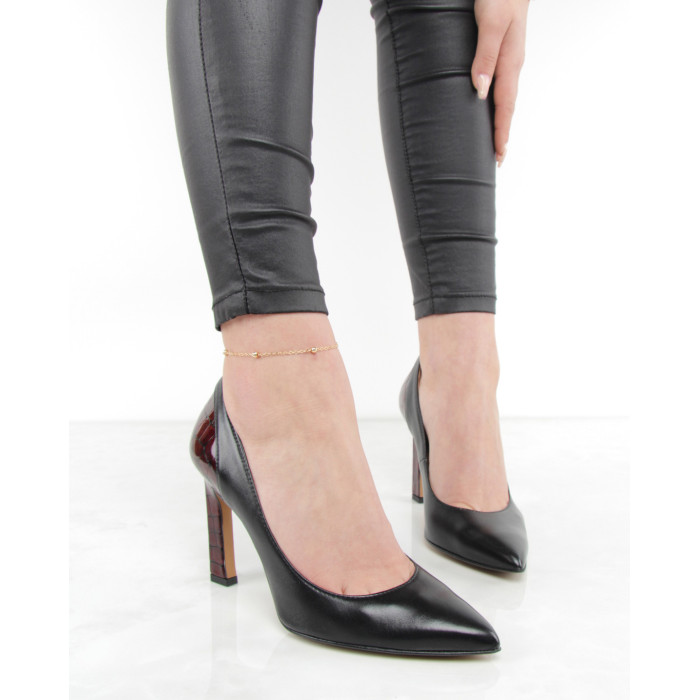 Black stilettos grain leather BOTIMO