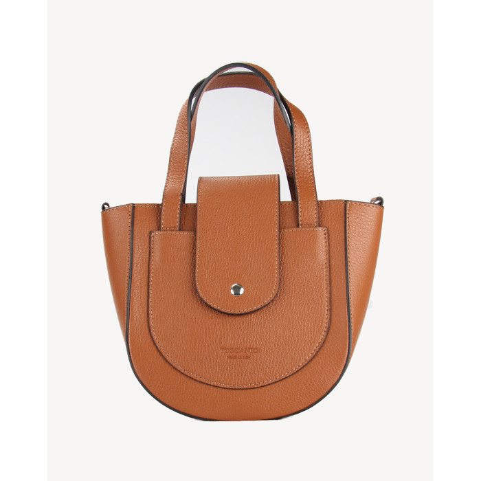 Brązowy kuferek ze skóry licowej