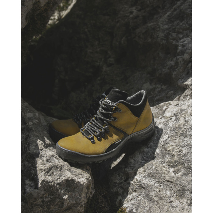 Men's orange trekking boots