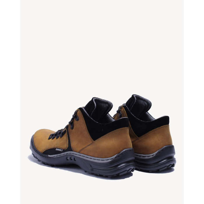 Men's orange trekking boots