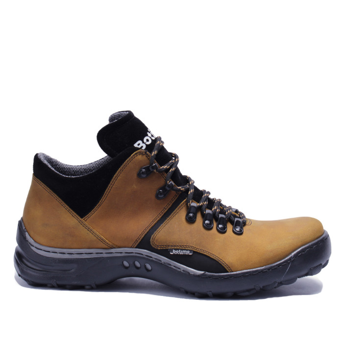 Men's orange trekking boots