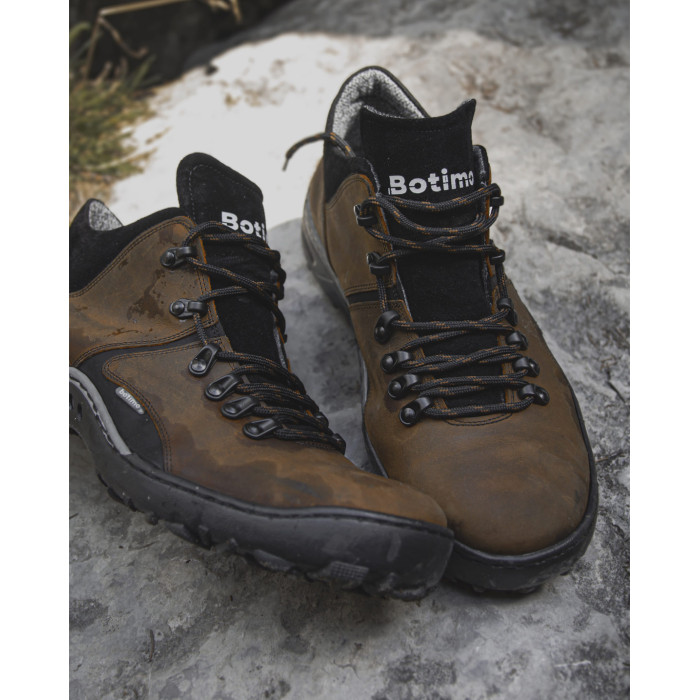 Men's Brown leather trekking boots BOTIMO