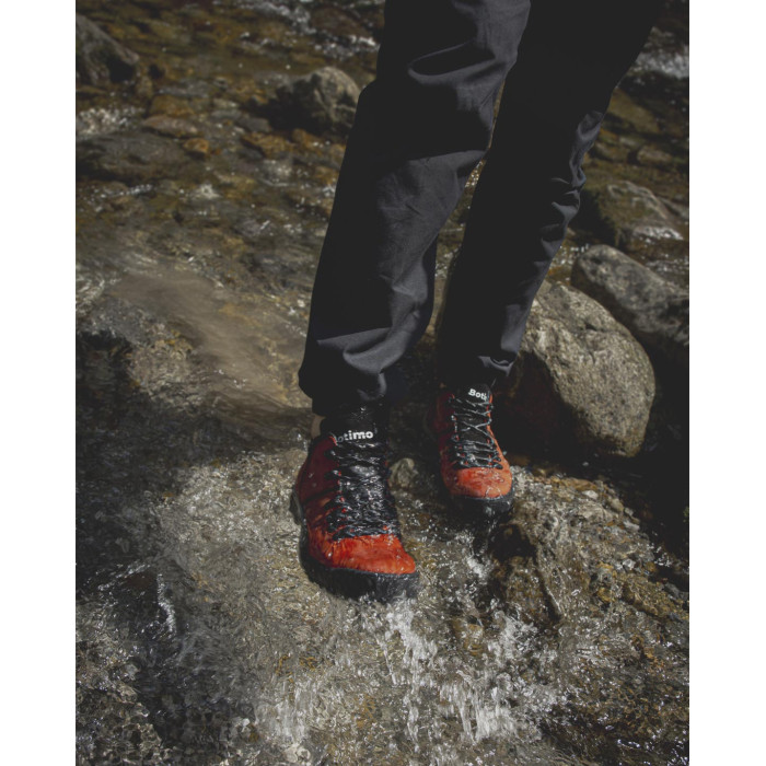 Men's red leather trekking boots BOTIMO