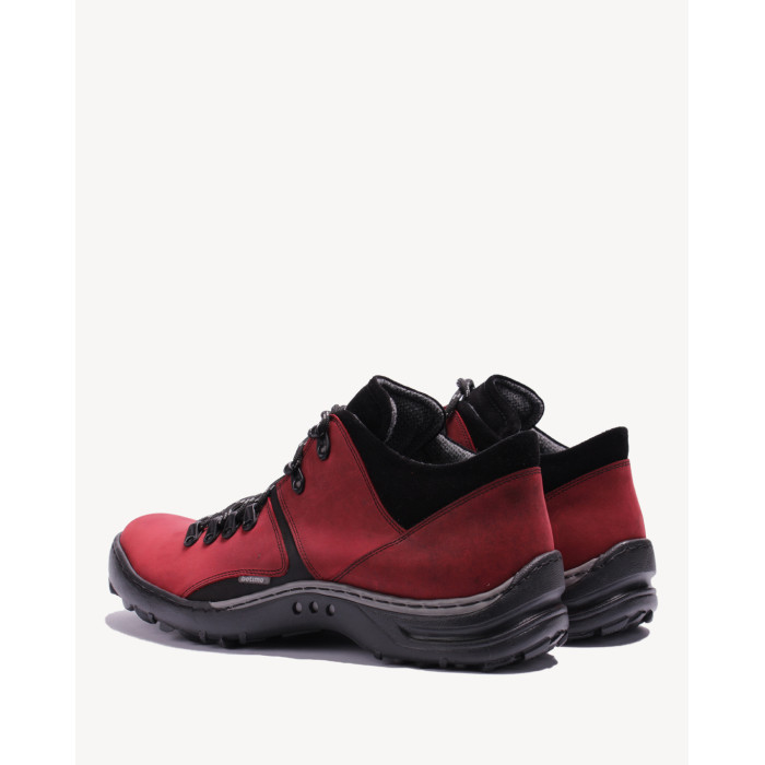 Men's red leather trekking boots BOTIMO
