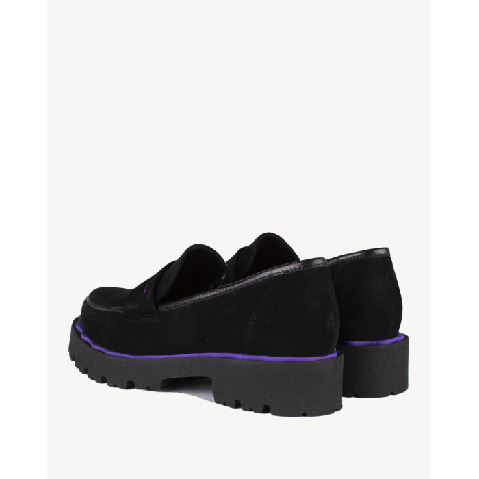 Black velour moccasin BOTIMO
