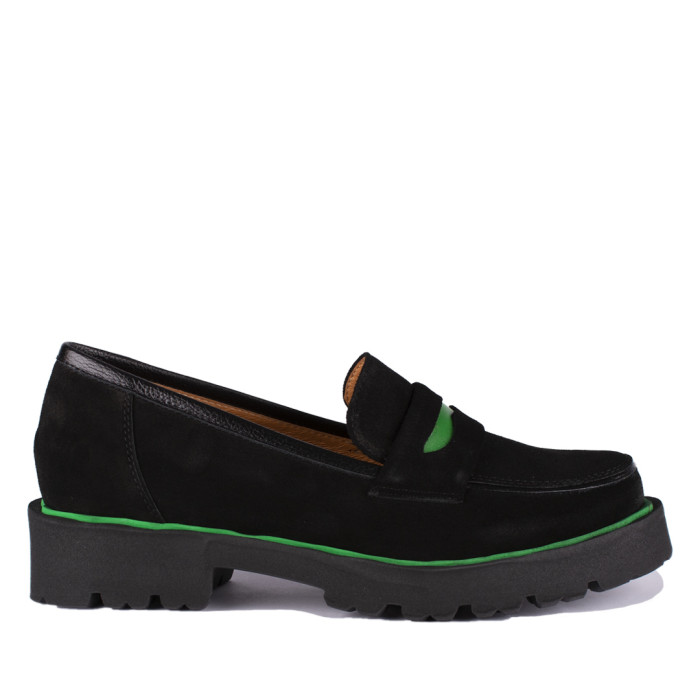 Black velour moccasin BOTIMO