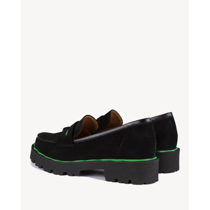 Black velour moccasin BOTIMO