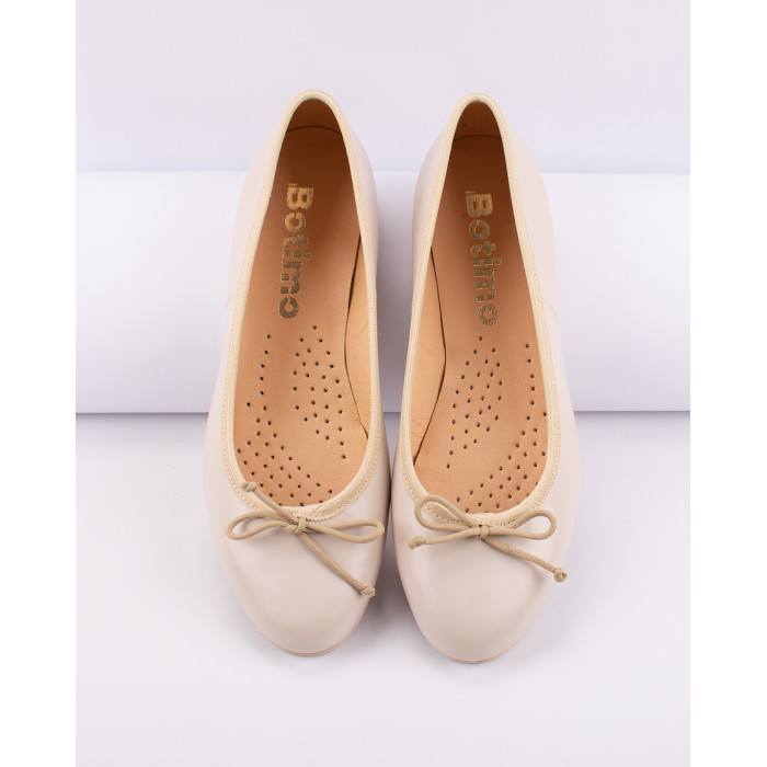 Beżowe wygodne baleriny BOTIMO
