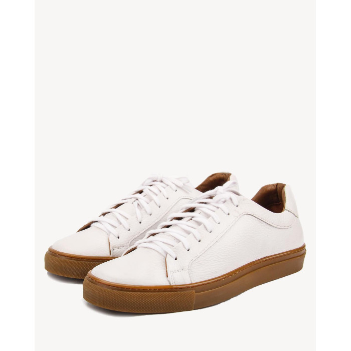 Białe trampki ze skóry licowej BOTIMO