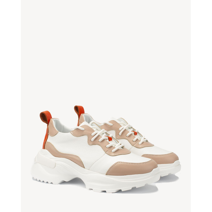 Beige leather sneakers BOTIMO