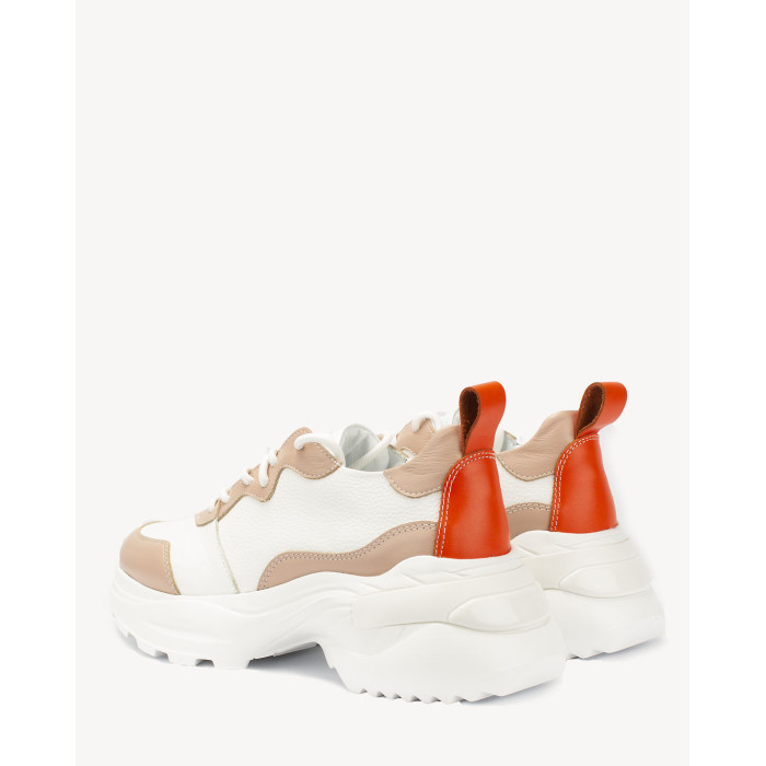 Beige leather sneakers BOTIMO