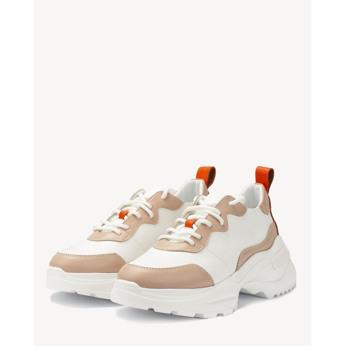 Beige leather sneakers BOTIMO