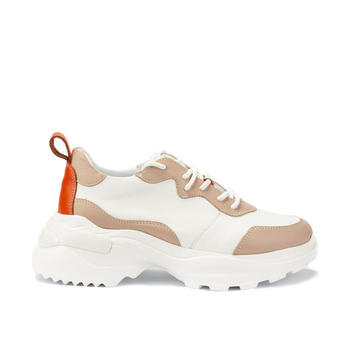 Beige leather sneakers BOTIMO