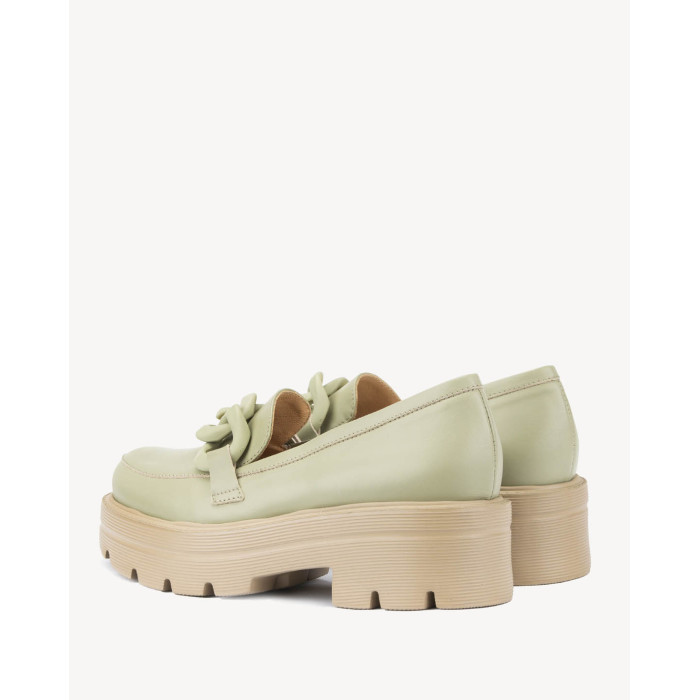 Green leather moccasin BOTIMO