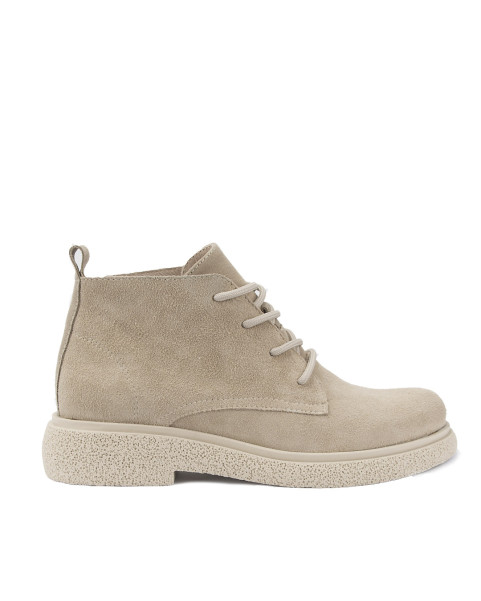 Light beige velour leather boots BOTIMO