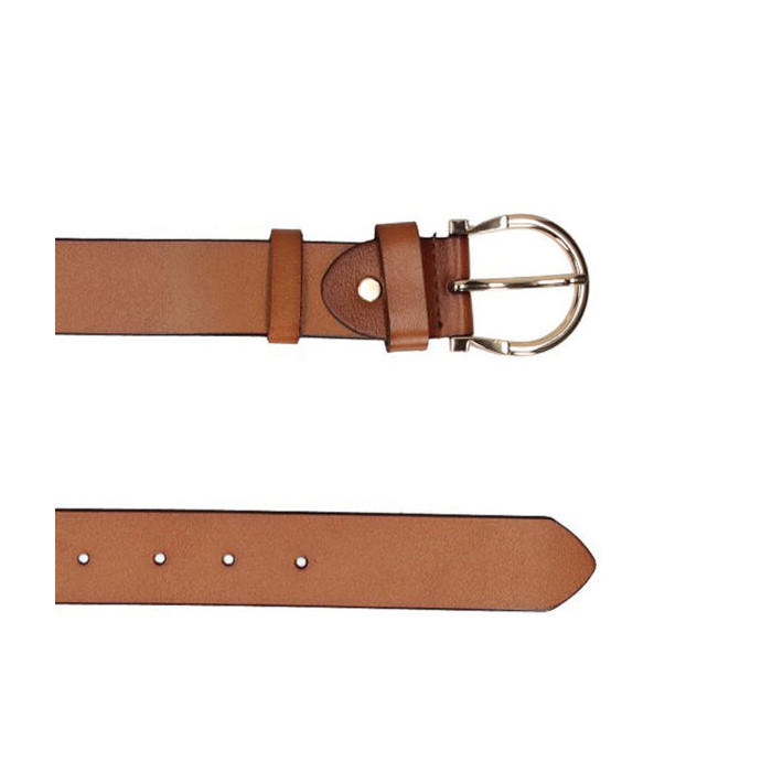 Pasek skórzany rudy