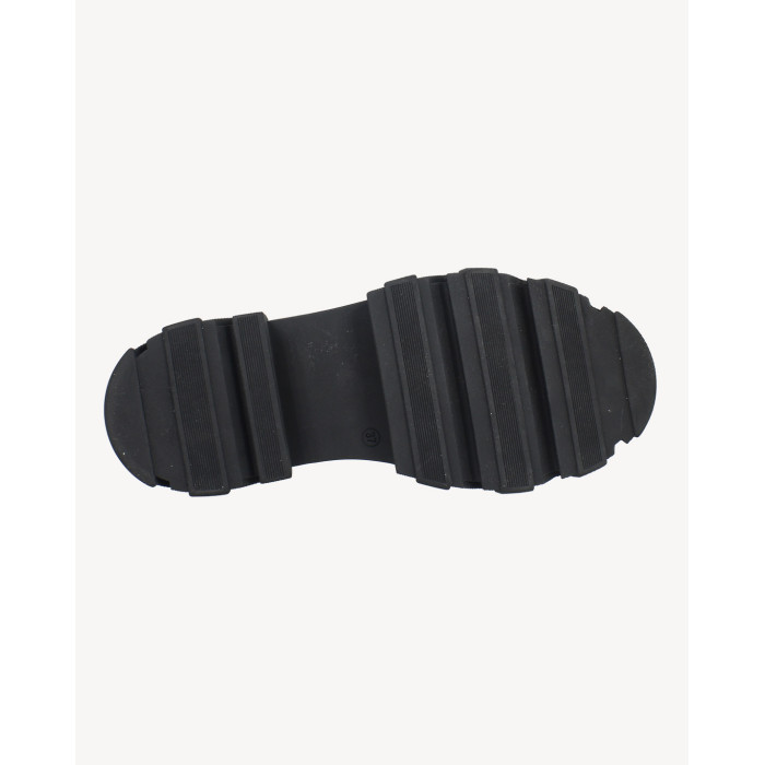 Damskie Białe Botki platforma 4cm skóra natura