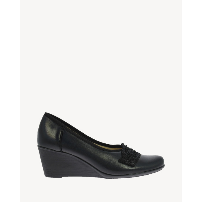 Black Booty pumps 6 cm leather nature