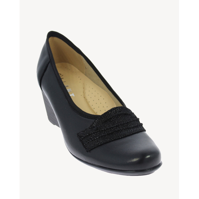 Black Booty pumps 6 cm leather nature