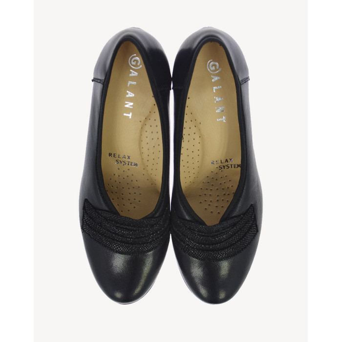 Black Booty pumps 6 cm leather nature