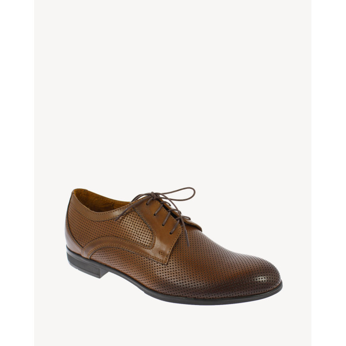 Brązowe półbuty wizytowe skórzane AGDA