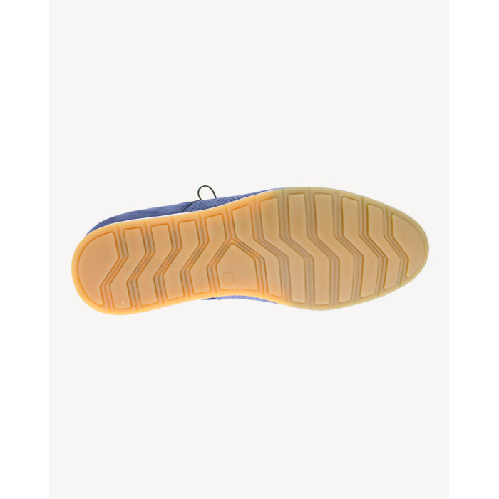 Navy blue leather half shoes AGDA