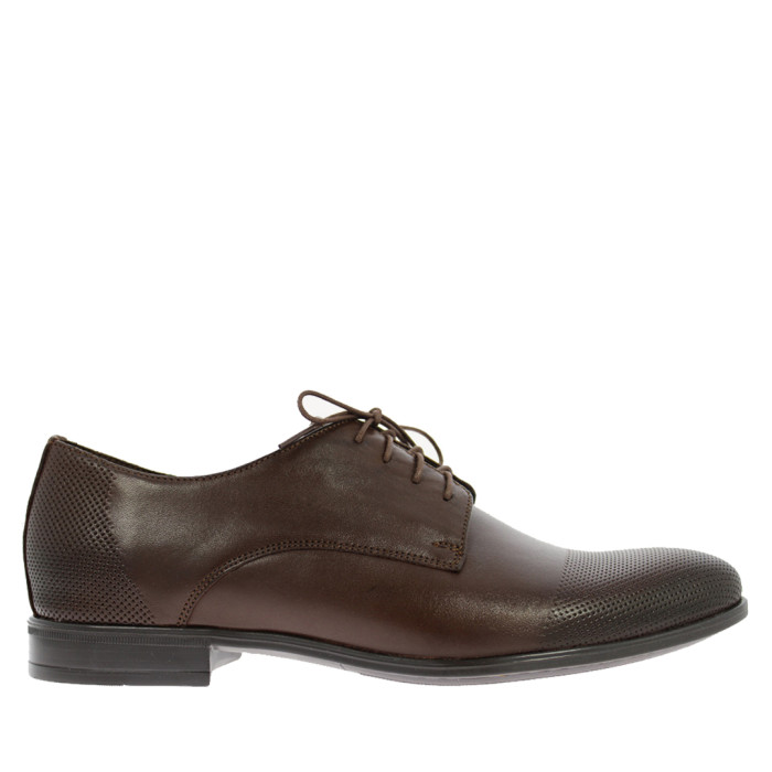 Brown formal leather half shoes AGDA