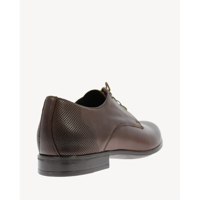 Brown formal leather half shoes AGDA
