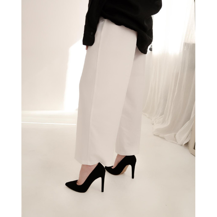 Czarne szpilki zamszowe na 11 cm obcasie