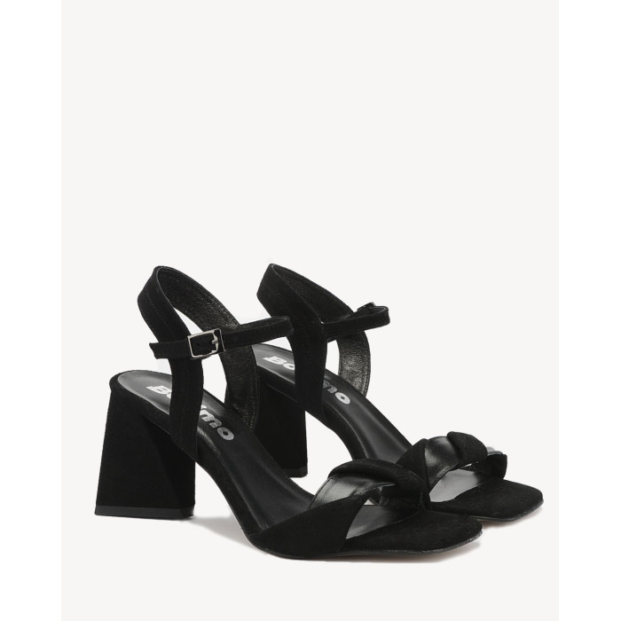 Black sandals with 8cm heel