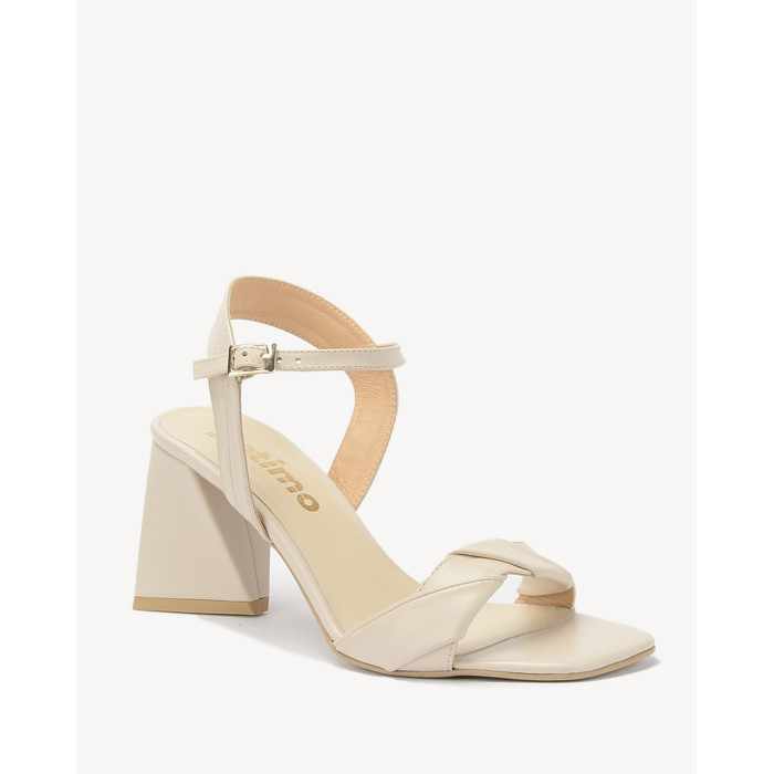 Beige sandals with 8cm heel