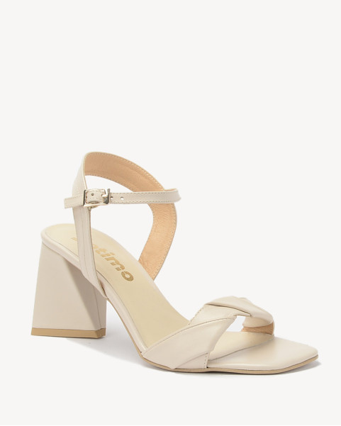 Beige sandals with 8cm heel