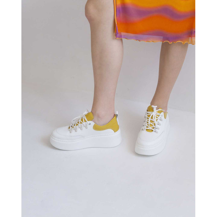 Białe sneakersy skórzane BOTIMO