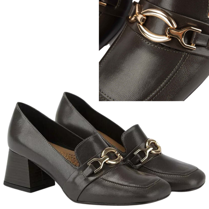 Ash leather pumps with 5.5cm heel