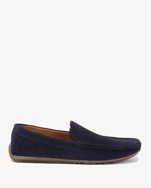 Navy blue moccasins for men...