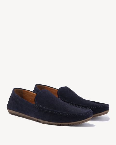 Navy blue moccasins for men...