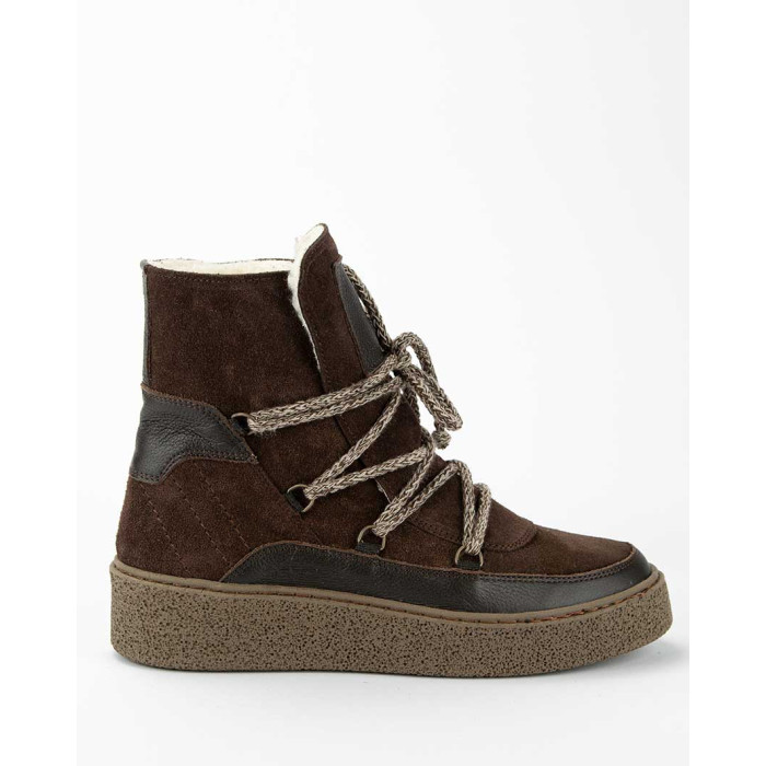 Brown leather snow boots BOTIMO