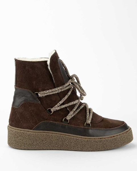 Brown leather snow boots BOTIMO