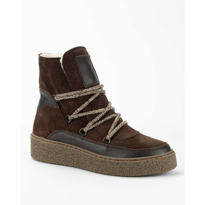 Brown leather snow boots BOTIMO